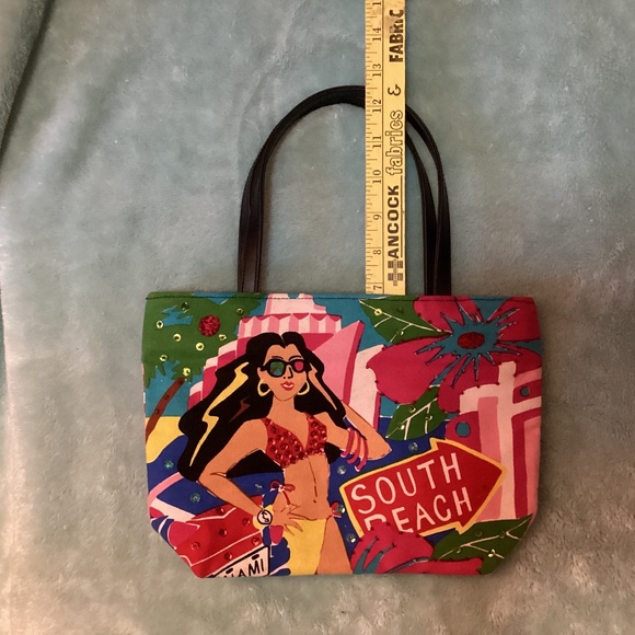 Vintage 90’s SOUTH BEACH TOTE Bag Purse - Picture 8 of 11